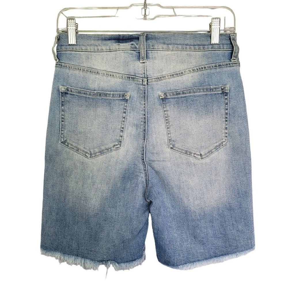 Celebrity Pink High Rise Ripped Denim Bermuda Shorts. Size 7/28 - Picture 5 of 6